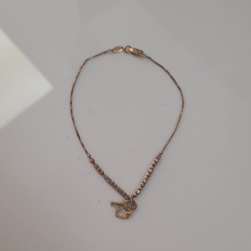 PULSERA ORO COMBINADO 14 K 2.1 GRMS (SEMINUEVO)