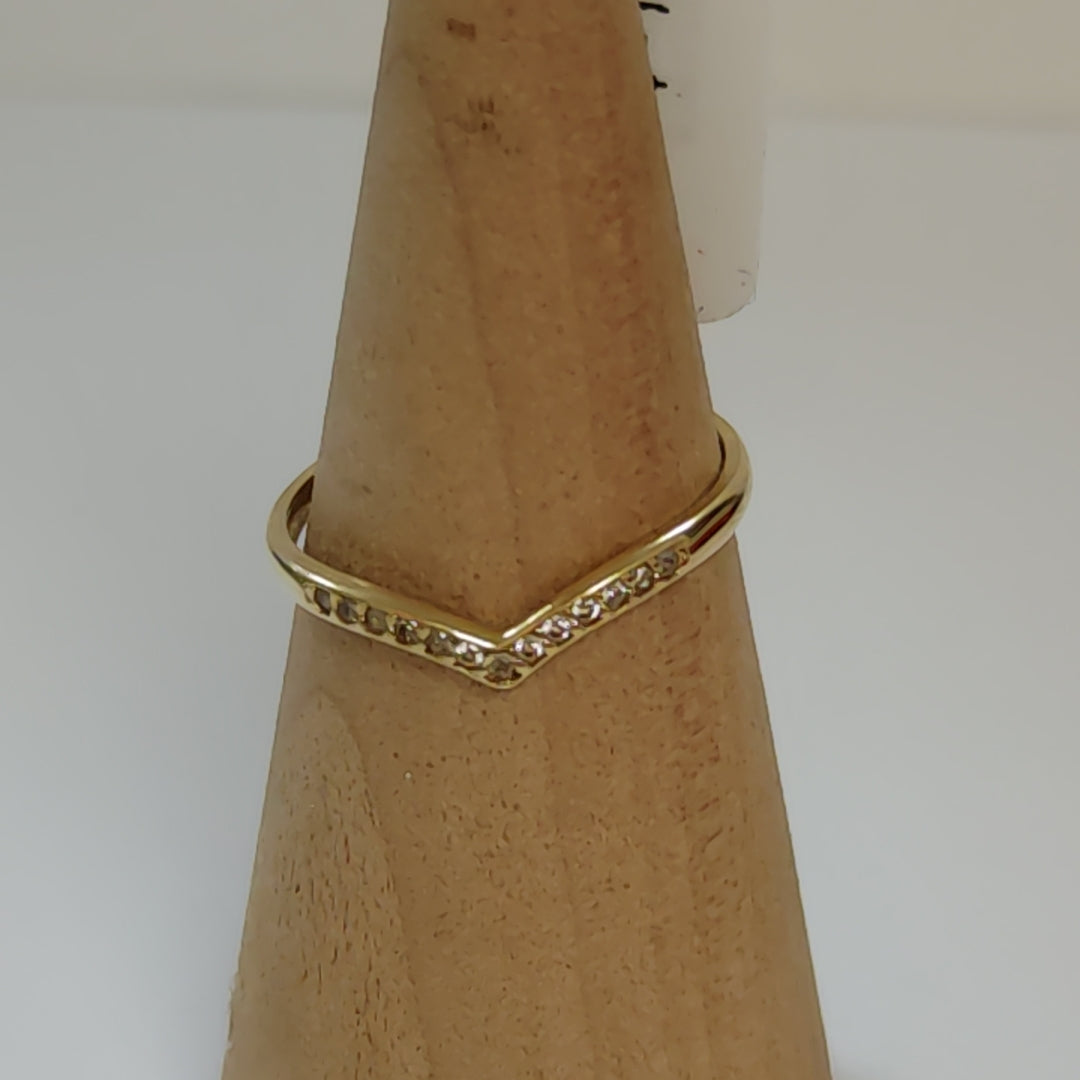 ANILLOS C/CIRCONIA ORO 10K TALLA 9 1.1 GR (NUEVO)