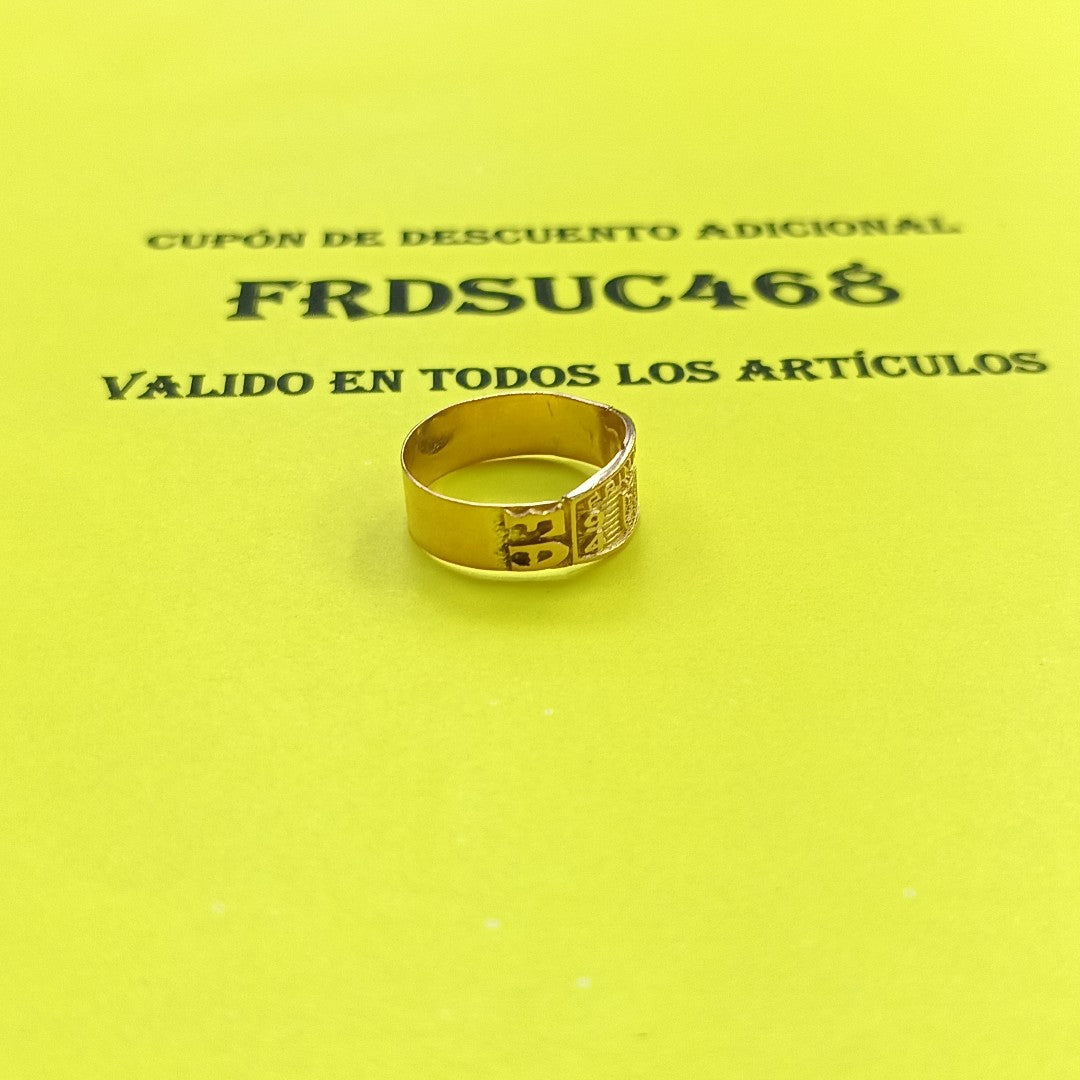ANILLO DE GRADUACIÓN ORO 10 K 2.2 GRMS (SEMINUEVO)