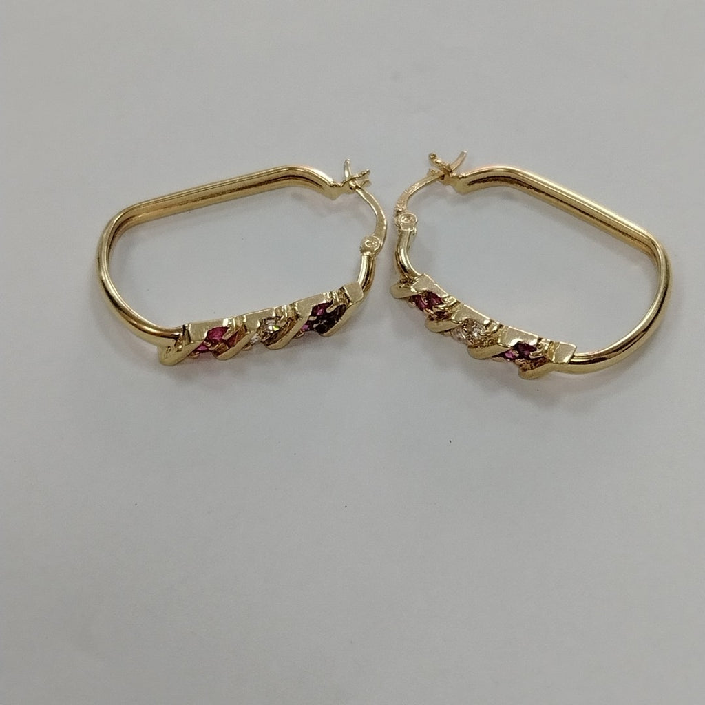 ARRACADAS PAR ORO 14 K 5.9 GRMS (SEMINUEVO)