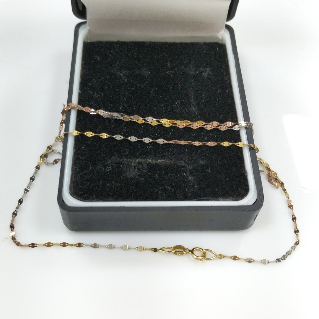 CADENA ORO,ORO COMBINADO 10 K 0,80 GRMS (SEMINUEVO)