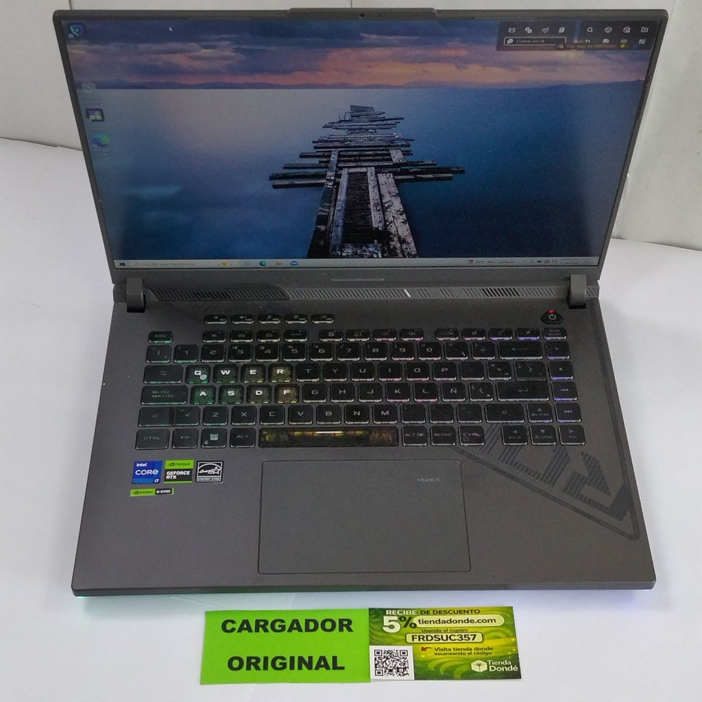 LAPTOP ASUS ROG STRIX G16 G614JV-N3192W (2024) 1 TB SSD 16 GB RAM (SEMINUEVO)