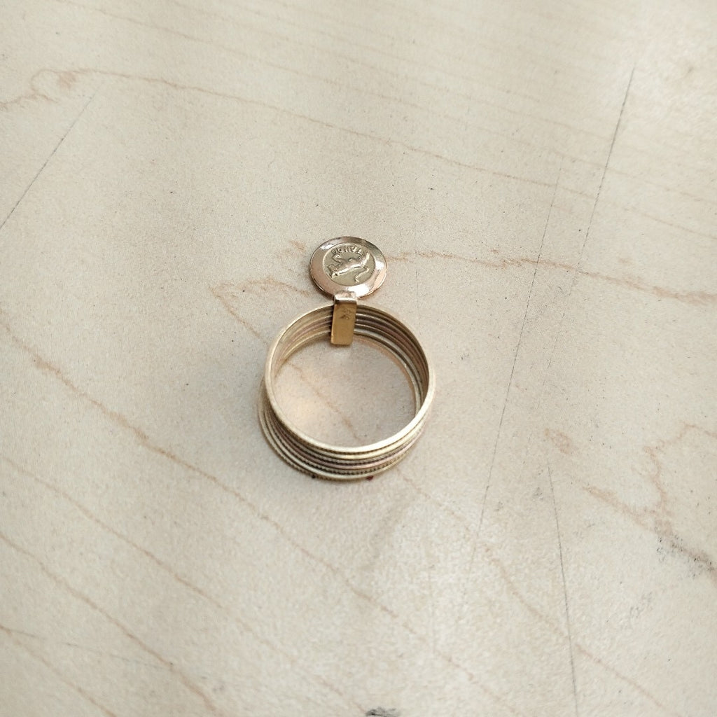 SEMANARIO DE ARGOLLAS ORO COMBINADO 14 K 4.2 GRMS (SEMINUEVO)