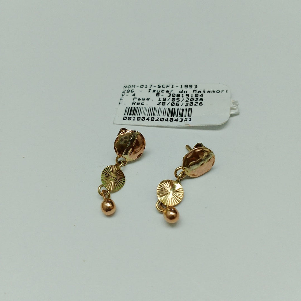 ARETES PAR ORO 10 K 1 GRMS (SEMINUEVO)