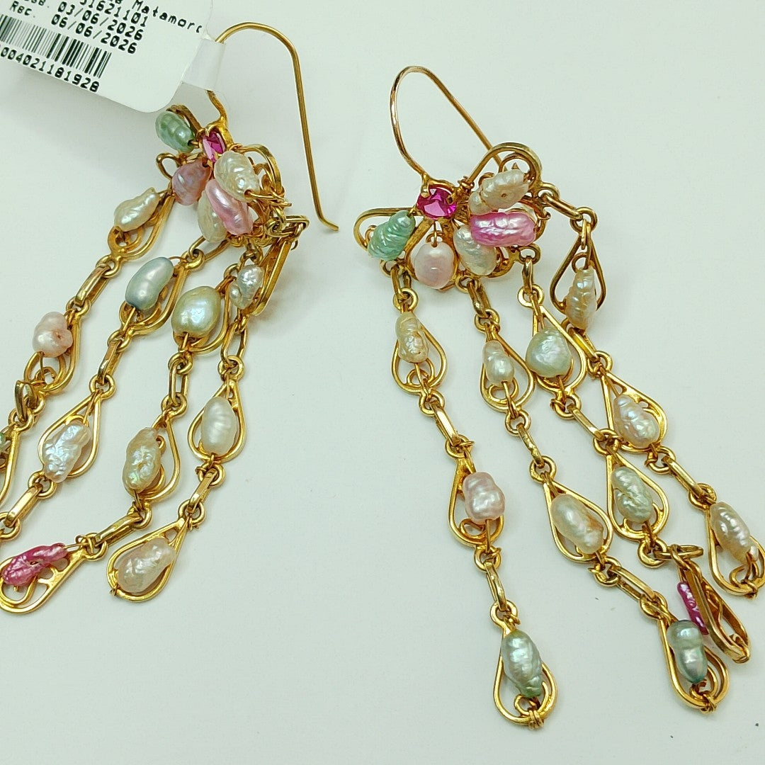 ARETES PAR ORO 10 K 17.3 GRMS (SEMINUEVO)