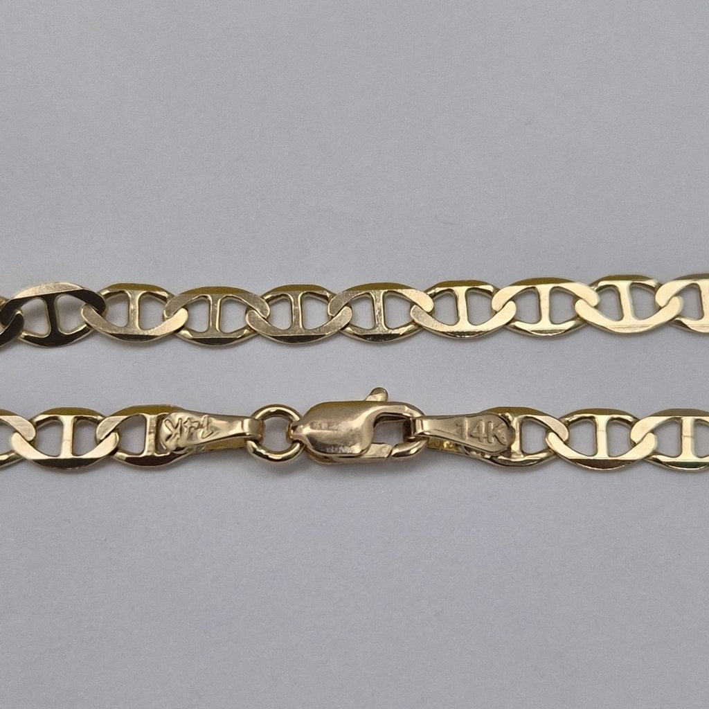 PULSERAS TEJIDO MARINERA ORO 14K 21 CM 3.5 GR (NUEVO)