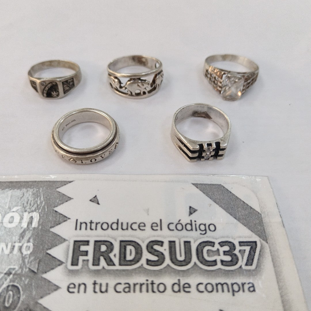 ANILLITO, ARETES PAR, ARRACADAS PAR, BRAZALETE, CADENA, DIJE PLATA 72.6 GRMS (SEMINUEVO)
