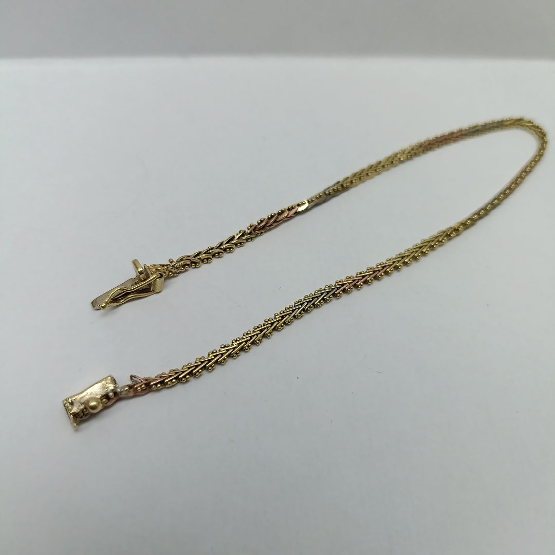 PULSERA ORO,ORO COMBINADO 14 K 5,10 GRMS (SEMINUEVO)