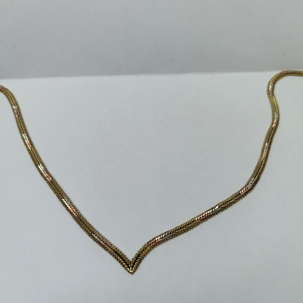 COLLAR ORO,ORO COMBINADO 14 K 17,20 GRMS (SEMINUEVO)