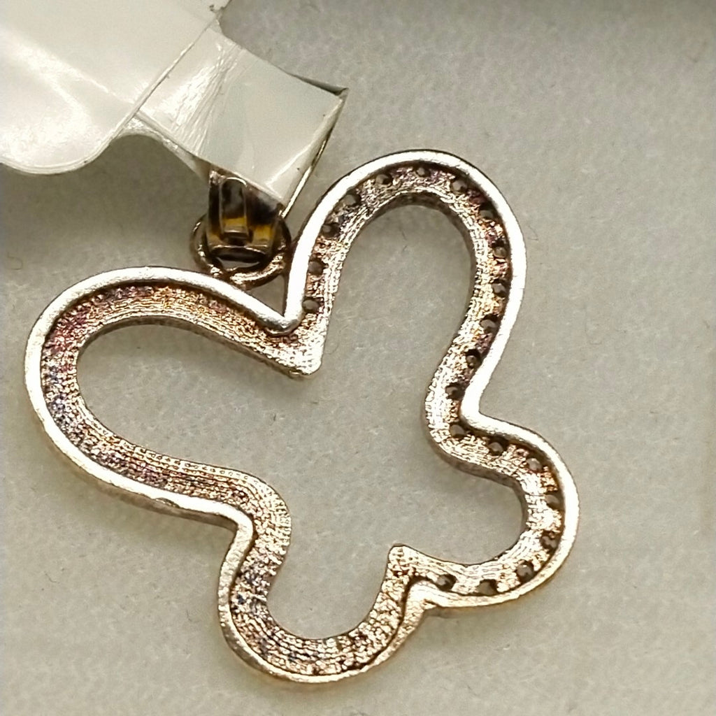 DIJE MARIPOSA C/CIRCONIAS PLATA .925 2.4 GR (NUEVO)