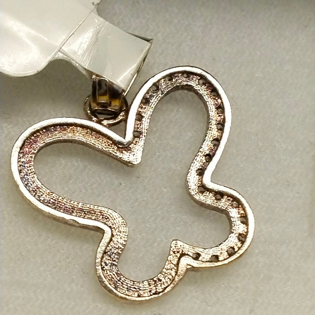 DIJE MARIPOSA C/CIRCONIAS PLATA .925 2.4 GR (NUEVO)