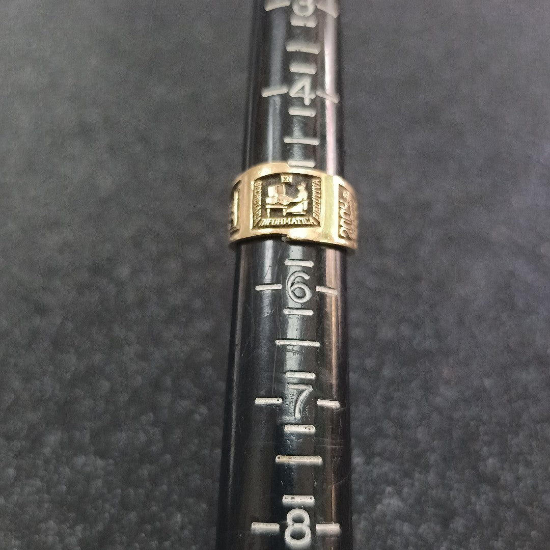 ANILLO CONMEMORATIVO ORO 14 K 6,20 GRMS (SEMINUEVO)