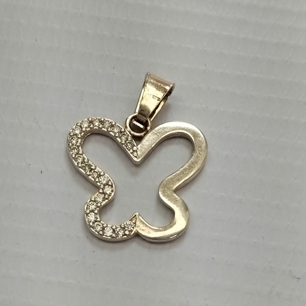 DIJE MARIPOSA C/CIRCONIAS PLATA .925 2.4 GR (NUEVO)