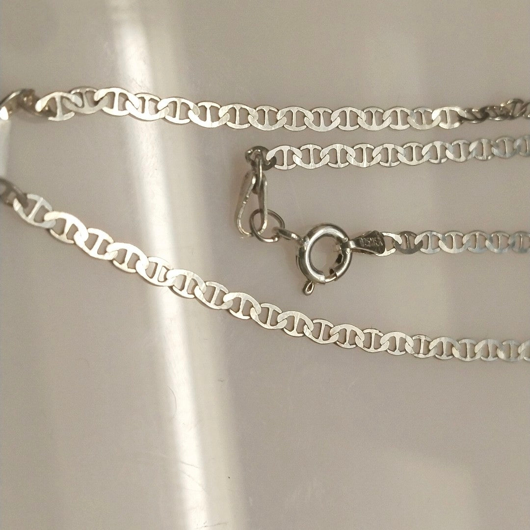 CADENA TEJIDO GUCHI PLATA .925 55 CM 3.5 GR (NUEVO)
