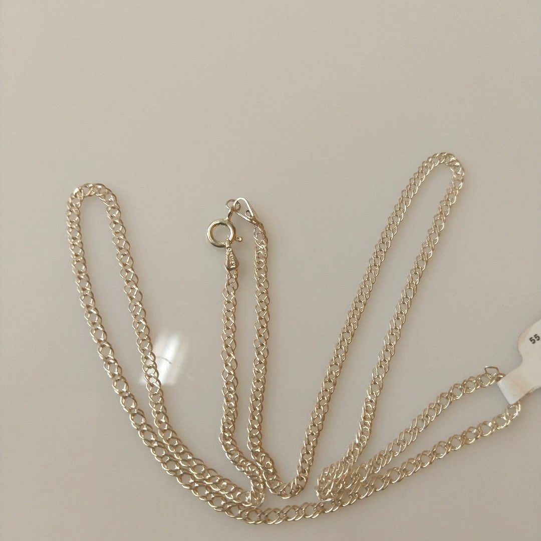 CADENA TEJIDO ESLABONES PLATA .925 55 CM 4 GR (NUEVO)