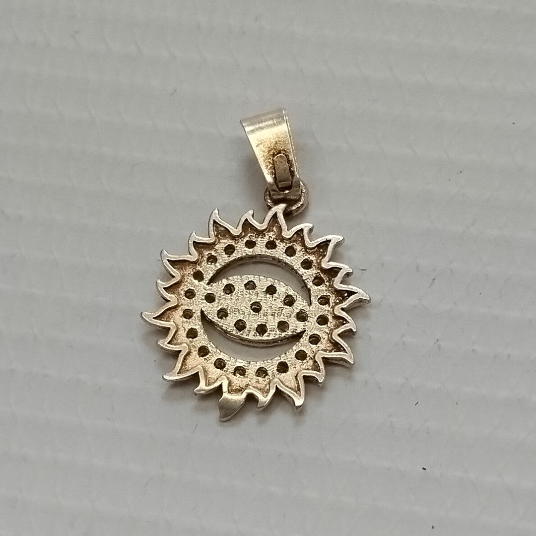 DIJE OJO MAGICO CON CIRCONIAS PLATA .925 2 GR (NUEVO)