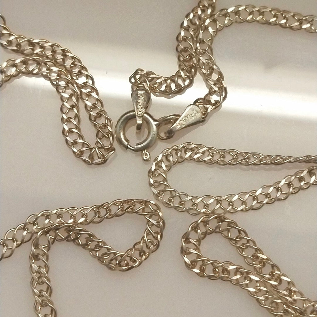 CADENA TEJIDO ESLABONES PLATA .925 55 CM 4.3 GR (NUEVO)