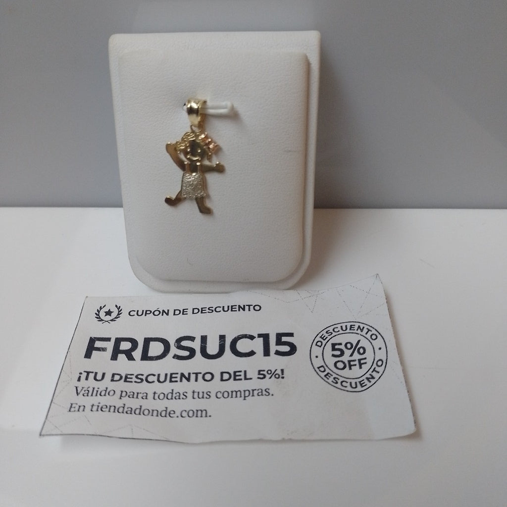 DIJE ORO, ORO COMBINADO 14 K 1.6 GRMS (SEMINUEVO)