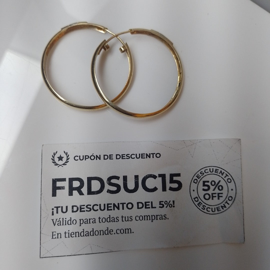 ARRACADAS PAR ORO 14 K 5.4 GRMS (SEMINUEVO)