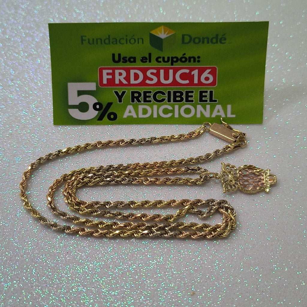CADENA, DIJE ORO 14 K 16.6 GRMS (SEMINUEVO)