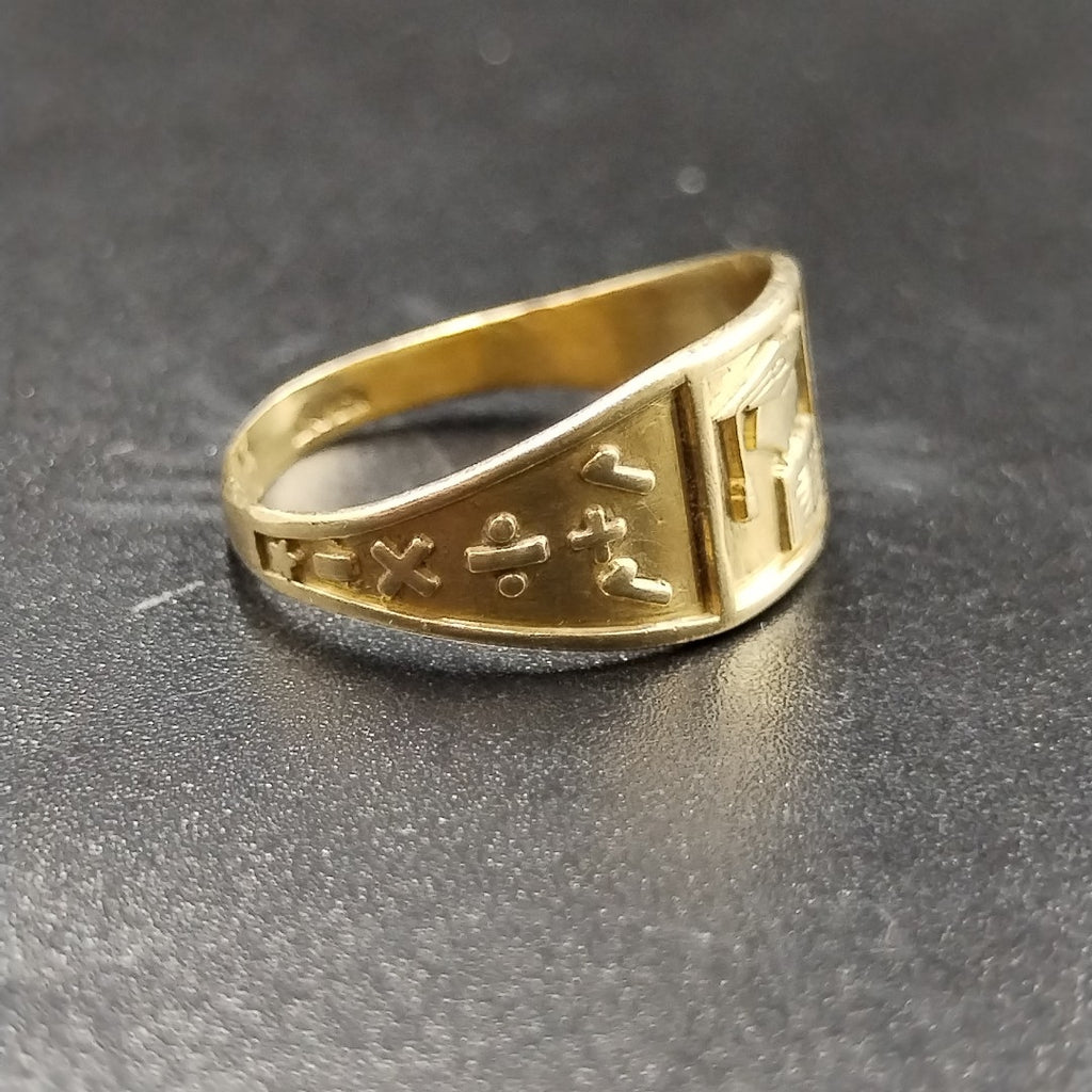 ANILLO DE GRADUACIÓN ORO 10 K 1.9 GRMS (SEMINUEVO)