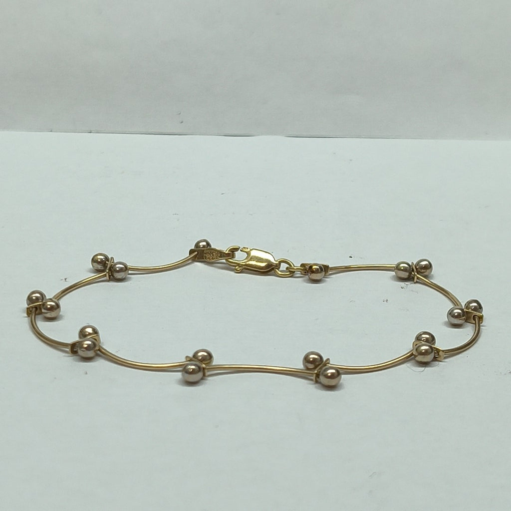 PULSERA ORO COMBINADO 14 K 3.6 GRMS (SEMINUEVO)