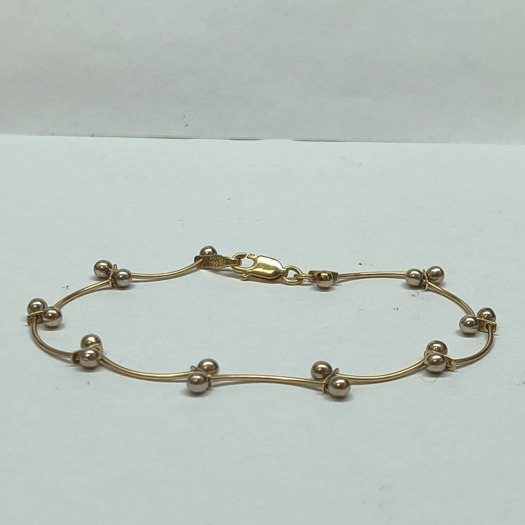 PULSERA ORO COMBINADO 14 K 3.6 GRMS (SEMINUEVO)