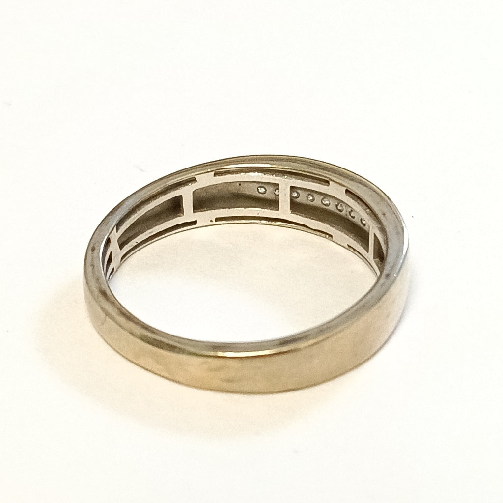 ANILLO ORO, ORO BLANCO 14 K 3.1 GRMS (SEMINUEVO)