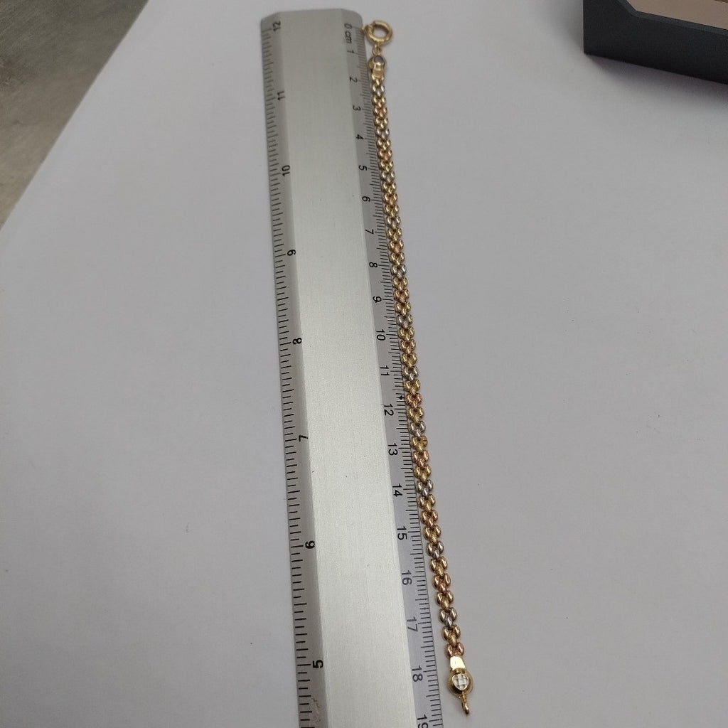 PULSERA ORO COMBINADO 14 K 4.5 GRMS (SEMINUEVO)