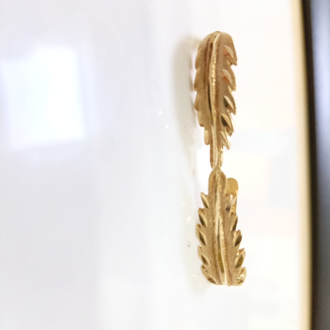 ARETES PAR ORO 14 K 2.6 GRMS (SEMINUEVO)