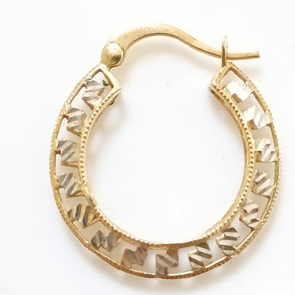 ARRACADAS PAR ORO, RODIADO 14 K 2.3 GRMS (SEMINUEVO)