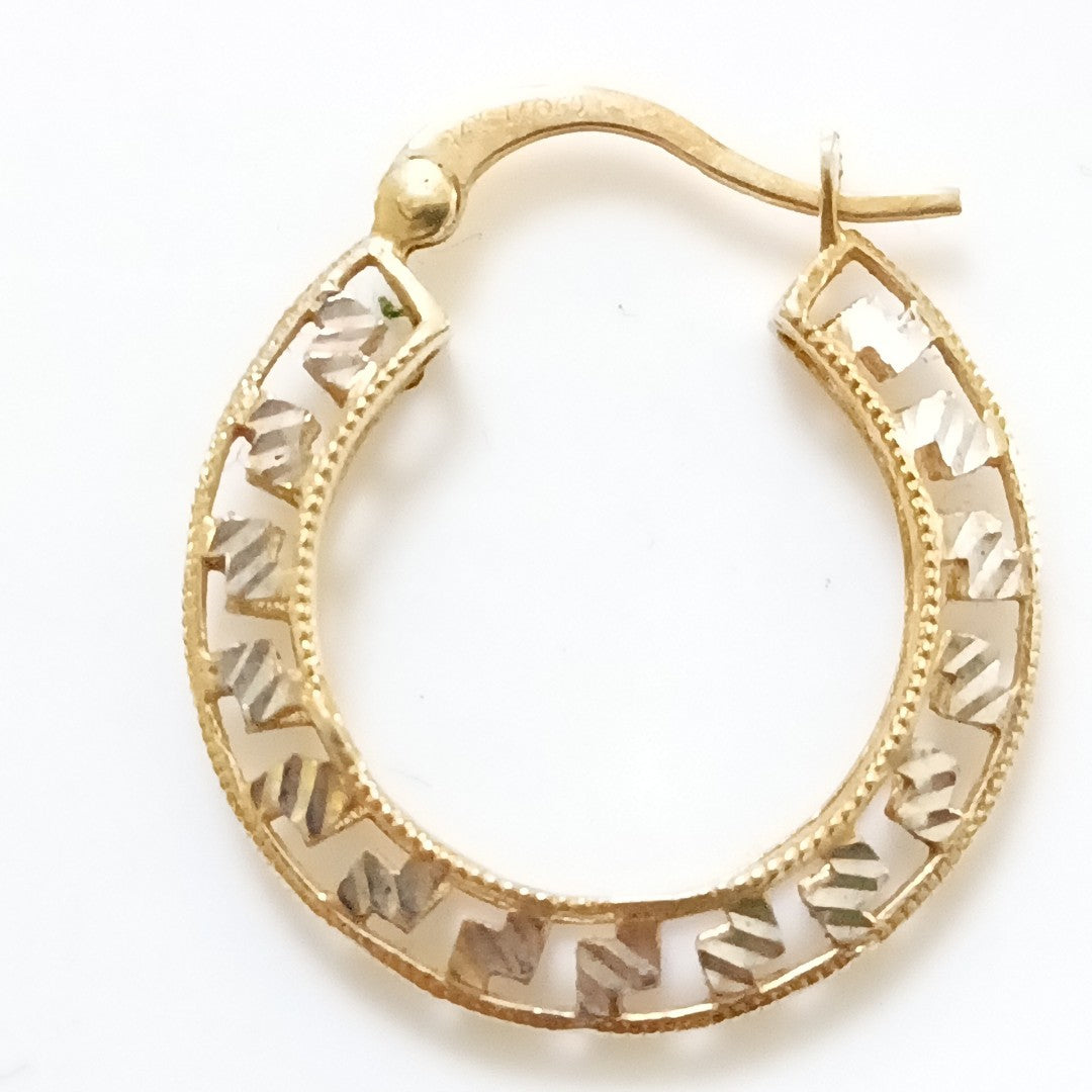 ARRACADAS PAR ORO, RODIADO 14 K 2.3 GRMS (SEMINUEVO)