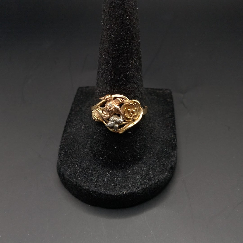 ANILLITO ORO, ORO COMBINADO 14 K 3.5 GRMS (SEMINUEVO)