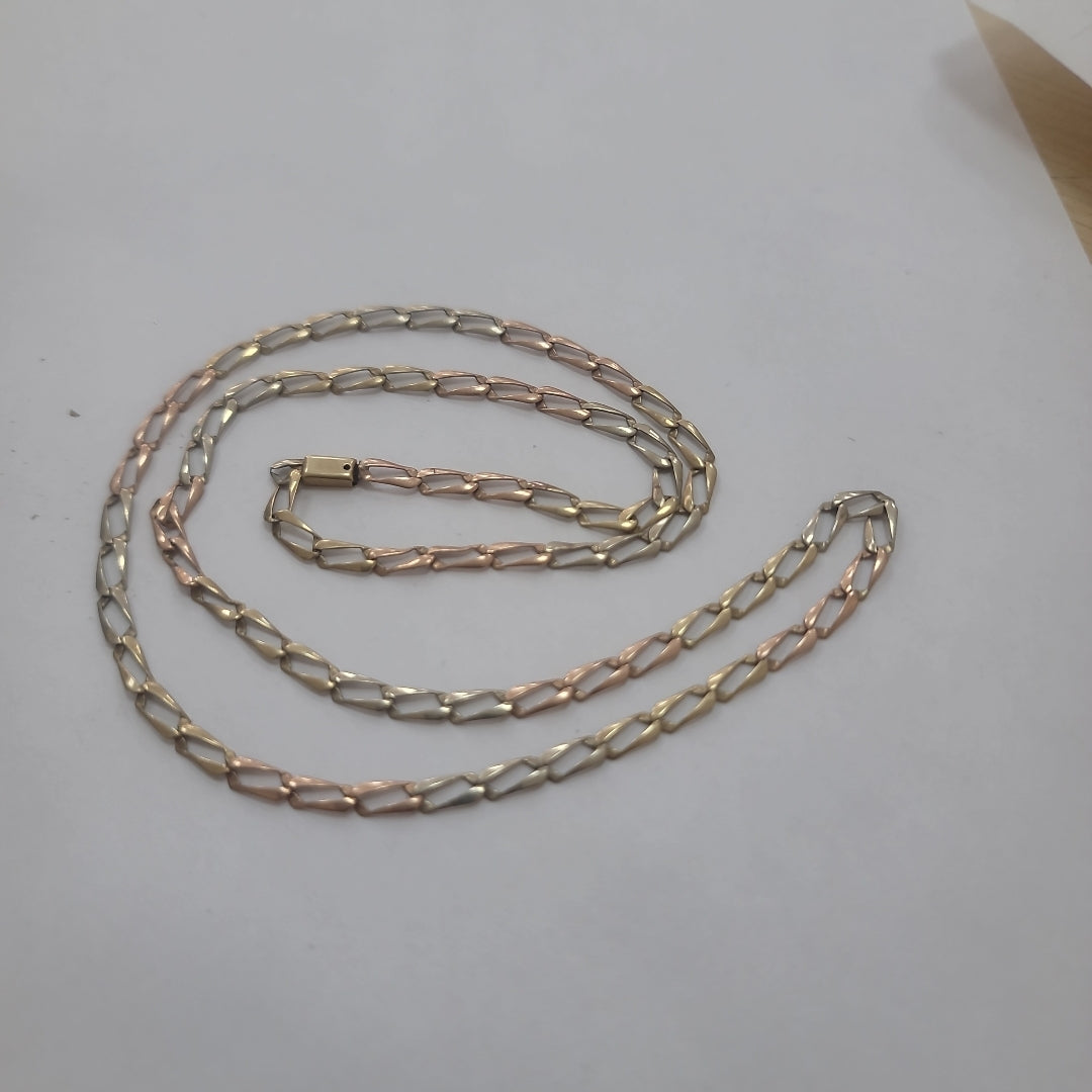 CADENA ORO, ORO COMBINADO 10 K 9.3 GRMS (SEMINUEVO)