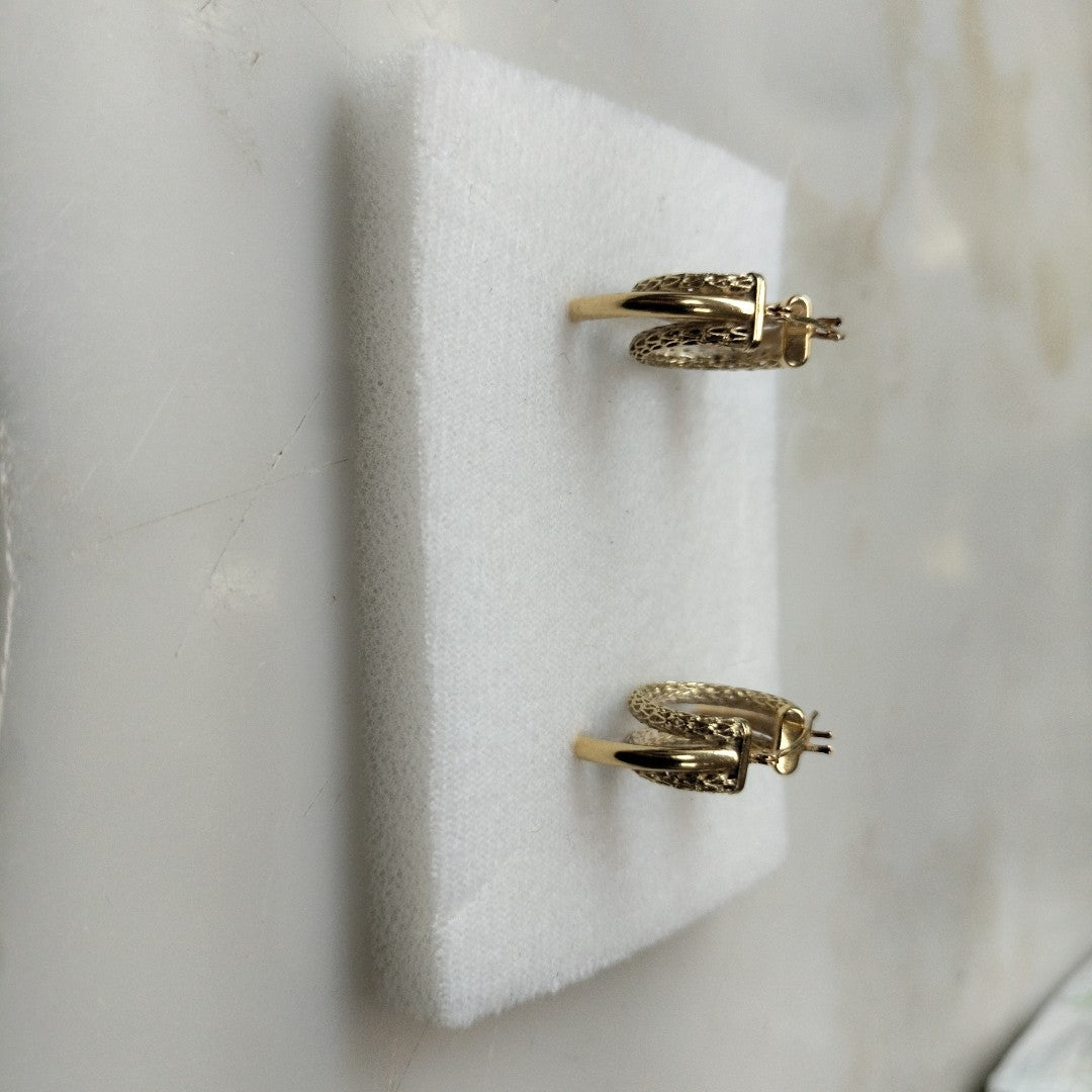ARRACADAS PAR ORO 14 K 3.7 GRMS (SEMINUEVO)