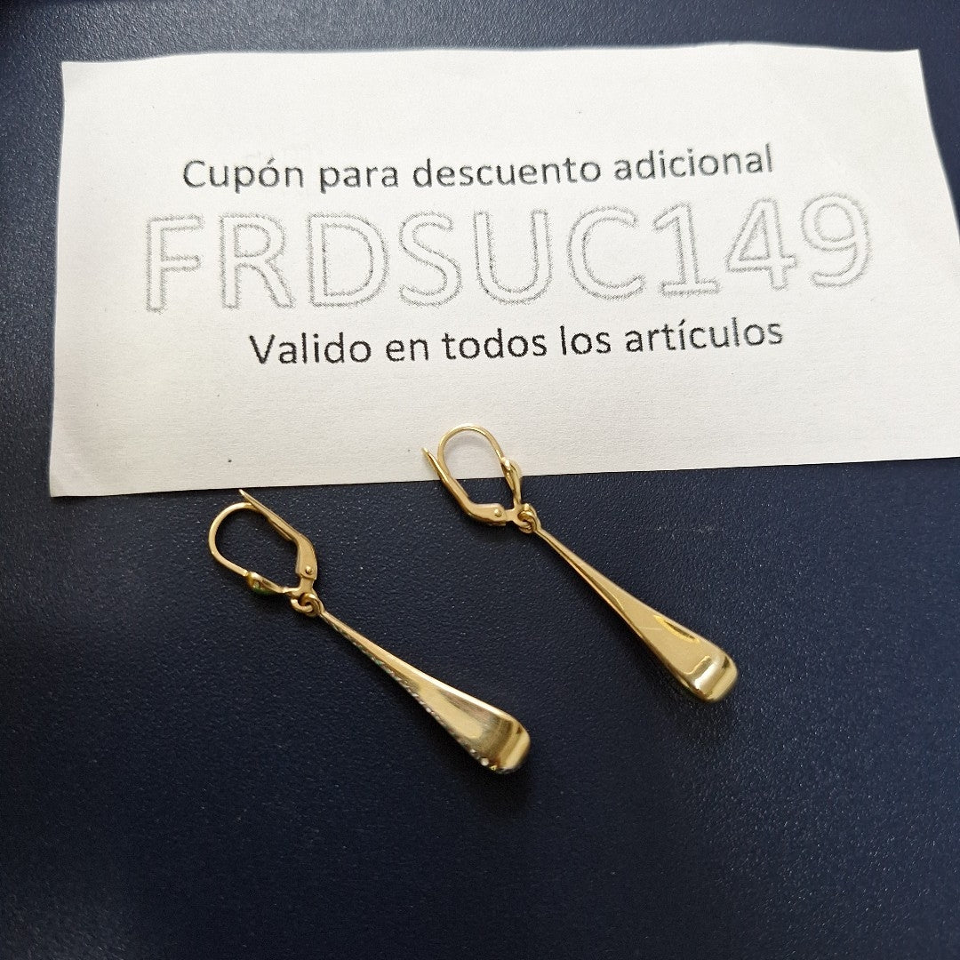 ARETES PAR ORO 14 K 2,70 GRMS (SEMINUEVO)