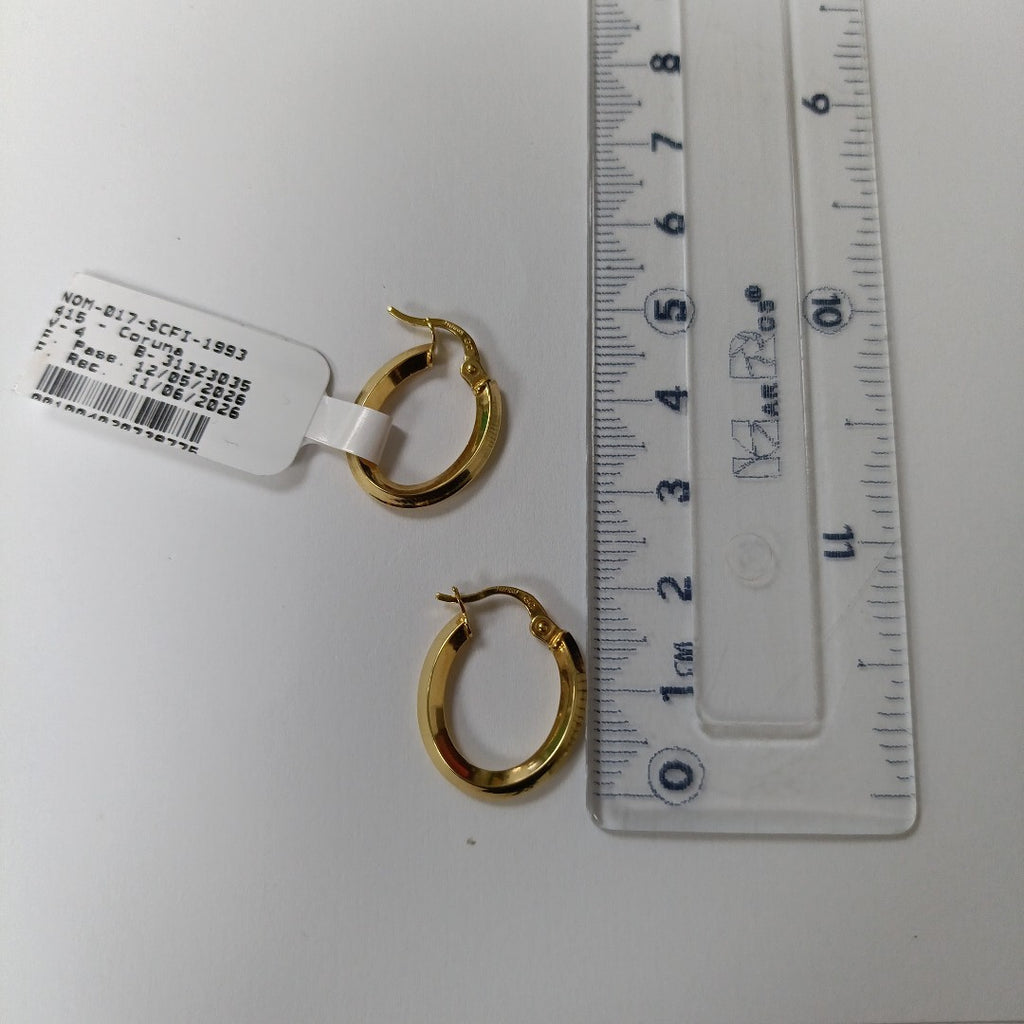 ARETES PAR, ARRACADAS PAR ORO 14 K 1.3 GRMS (SEMINUEVO)