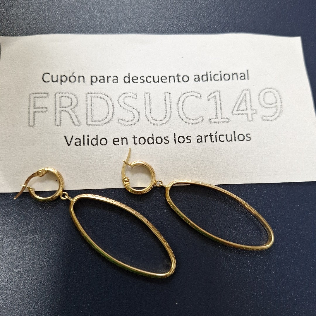 ARETES PAR ORO 14 K 2,50 GRMS (SEMINUEVO)