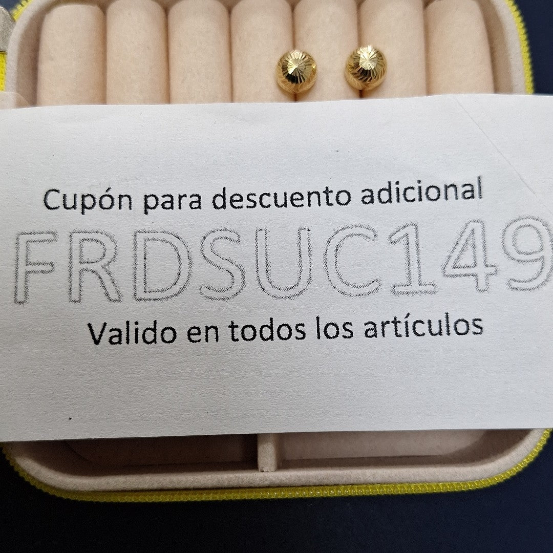 BROQUELES PAR ORO 14 K 1,30 GRMS (SEMINUEVO)