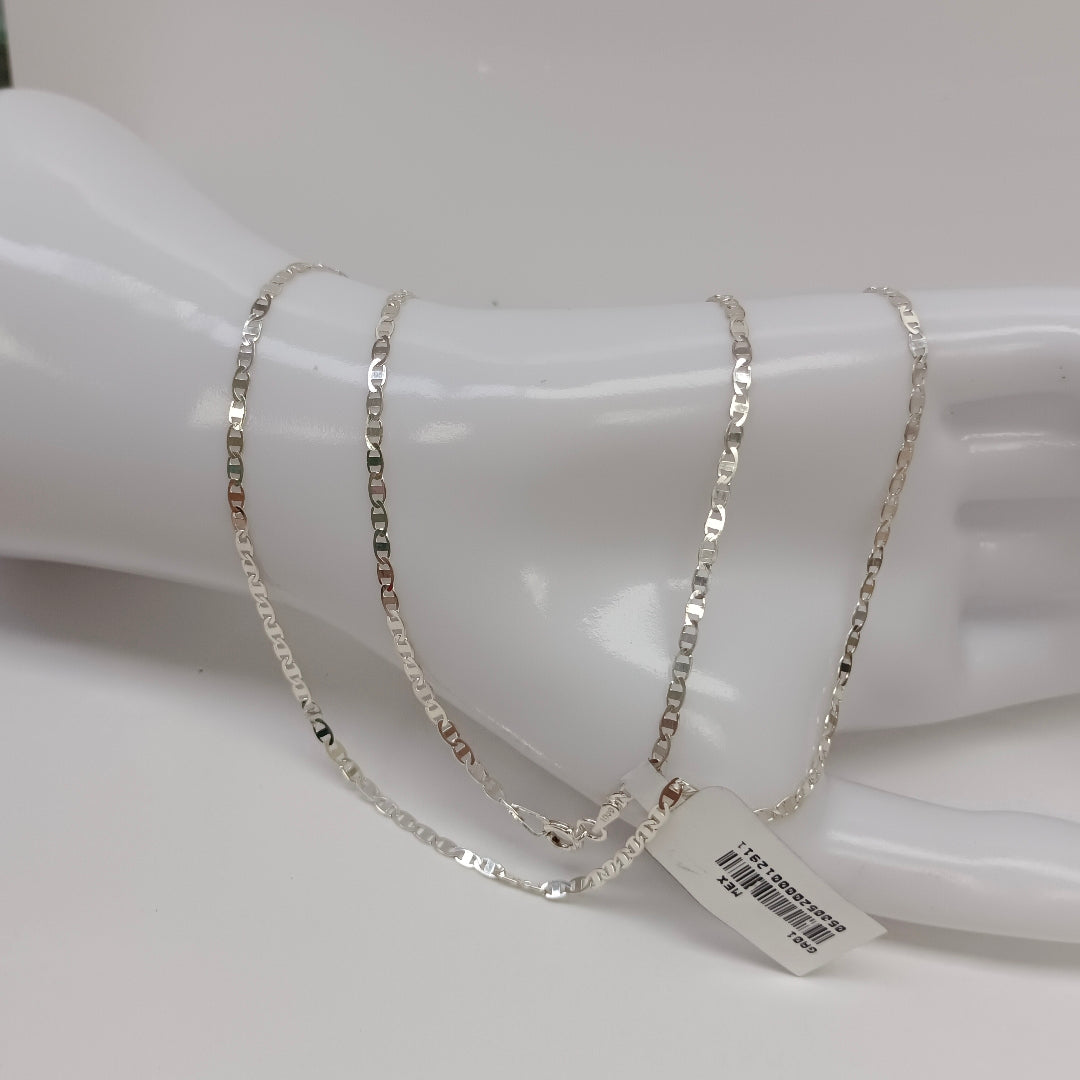 CADENA TEJIDO ESPEJO PLATA .925 60 CM 4.2 GR (NUEVO)