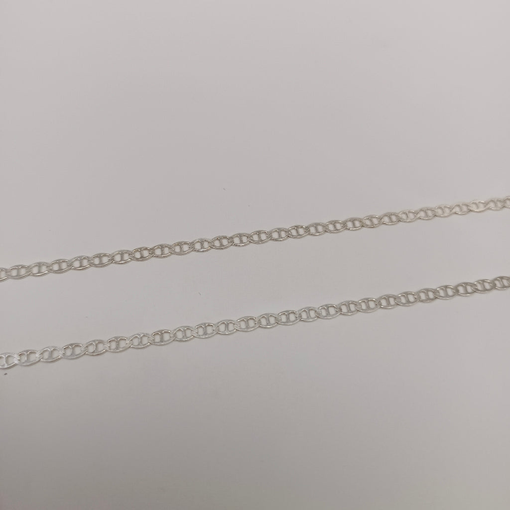 CADENA TEJIDO GUCHI PLATA .925 55 CM 3.5 GR (NUEVO)