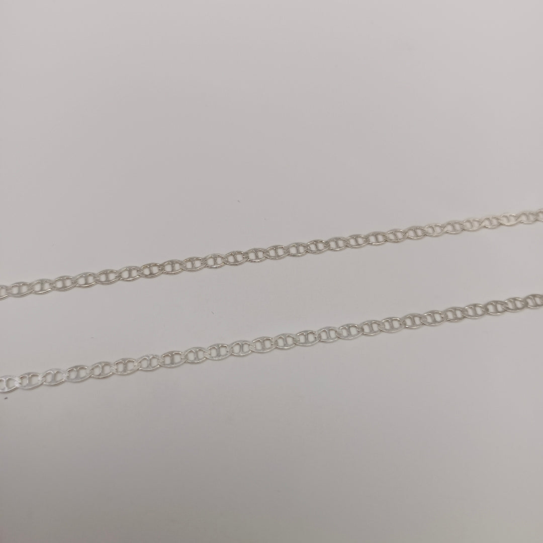 CADENA TEJIDO GUCHI PLATA .925 55 CM 3.5 GR (NUEVO)