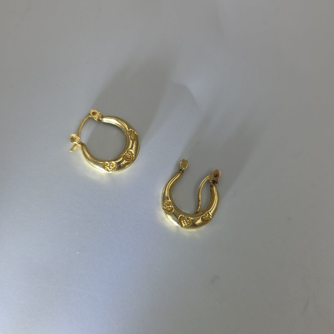 ARRACADAS PAR ORO 14 K 1.3 GRMS (SEMINUEVO)