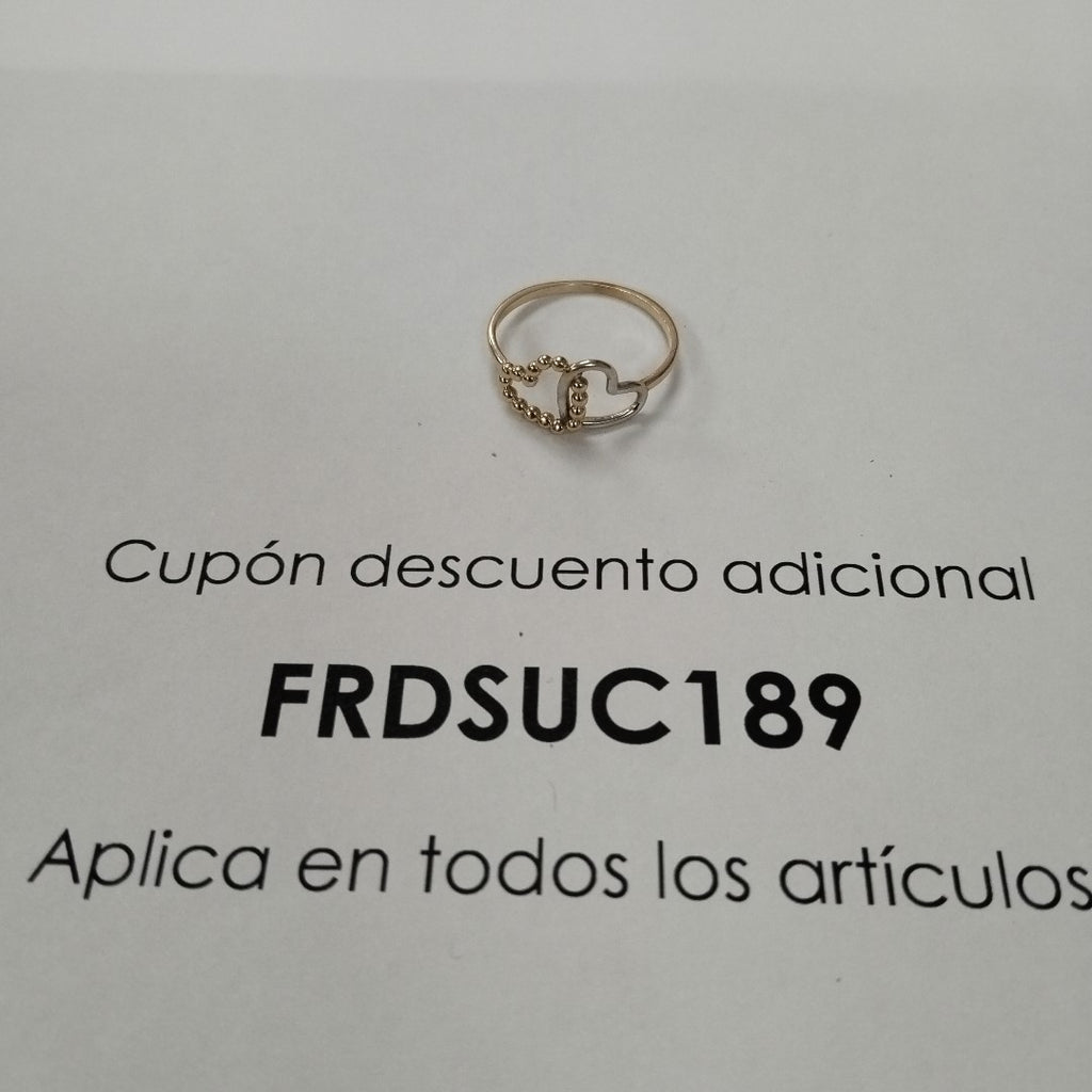 ANILLITO ORO COMBINADO 14 K 1.4 GRMS (SEMINUEVO)