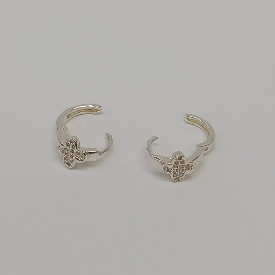 ARRACADAS C/CIRCONIAS PLATA .925 1.9 GR (NUEVO)