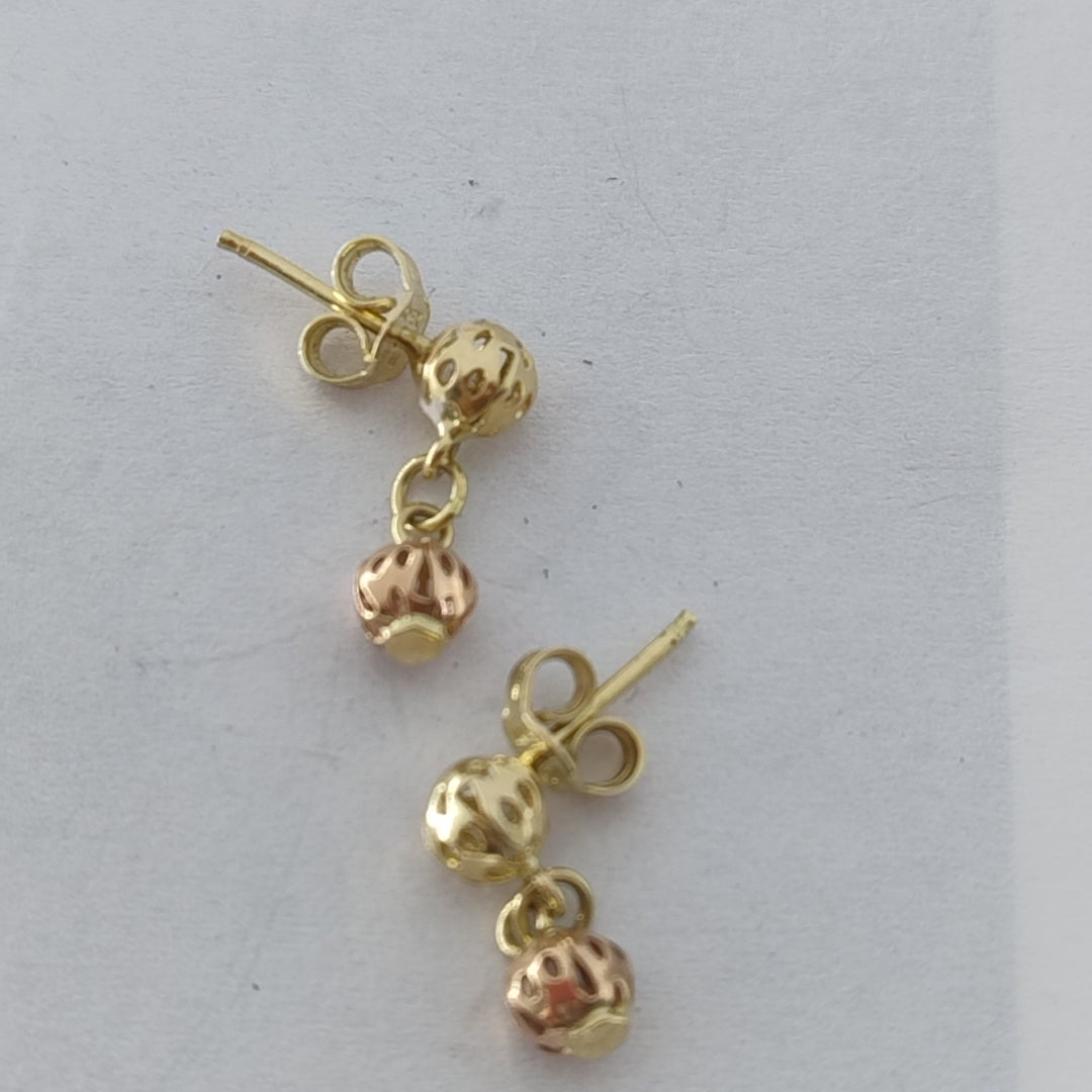BROQUELES PAR ORO COMBINADO 14 K 0,70 GRMS (SEMINUEVO)
