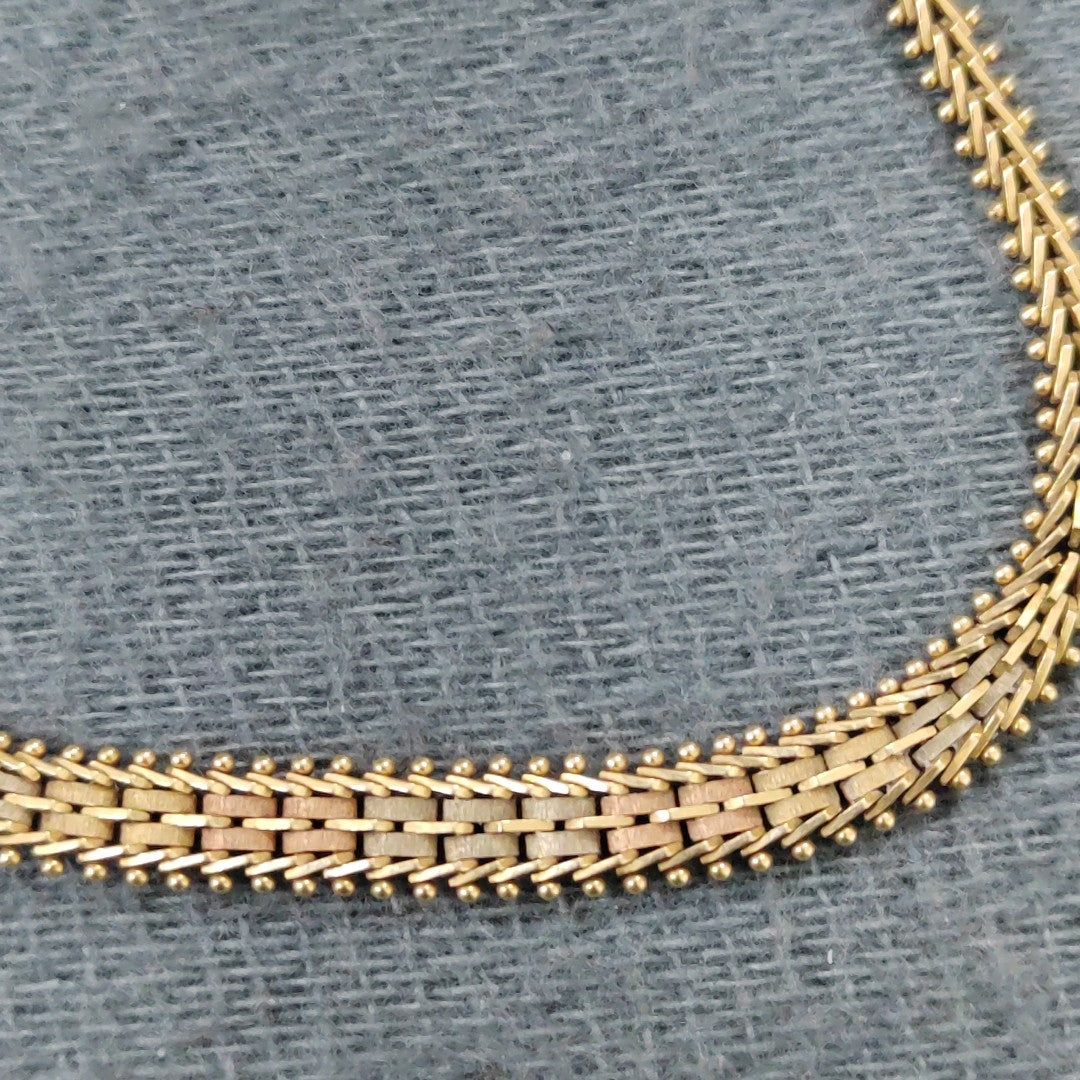 PULSERA ORO COMBINADO 14 K 7,40 GRMS (SEMINUEVO)