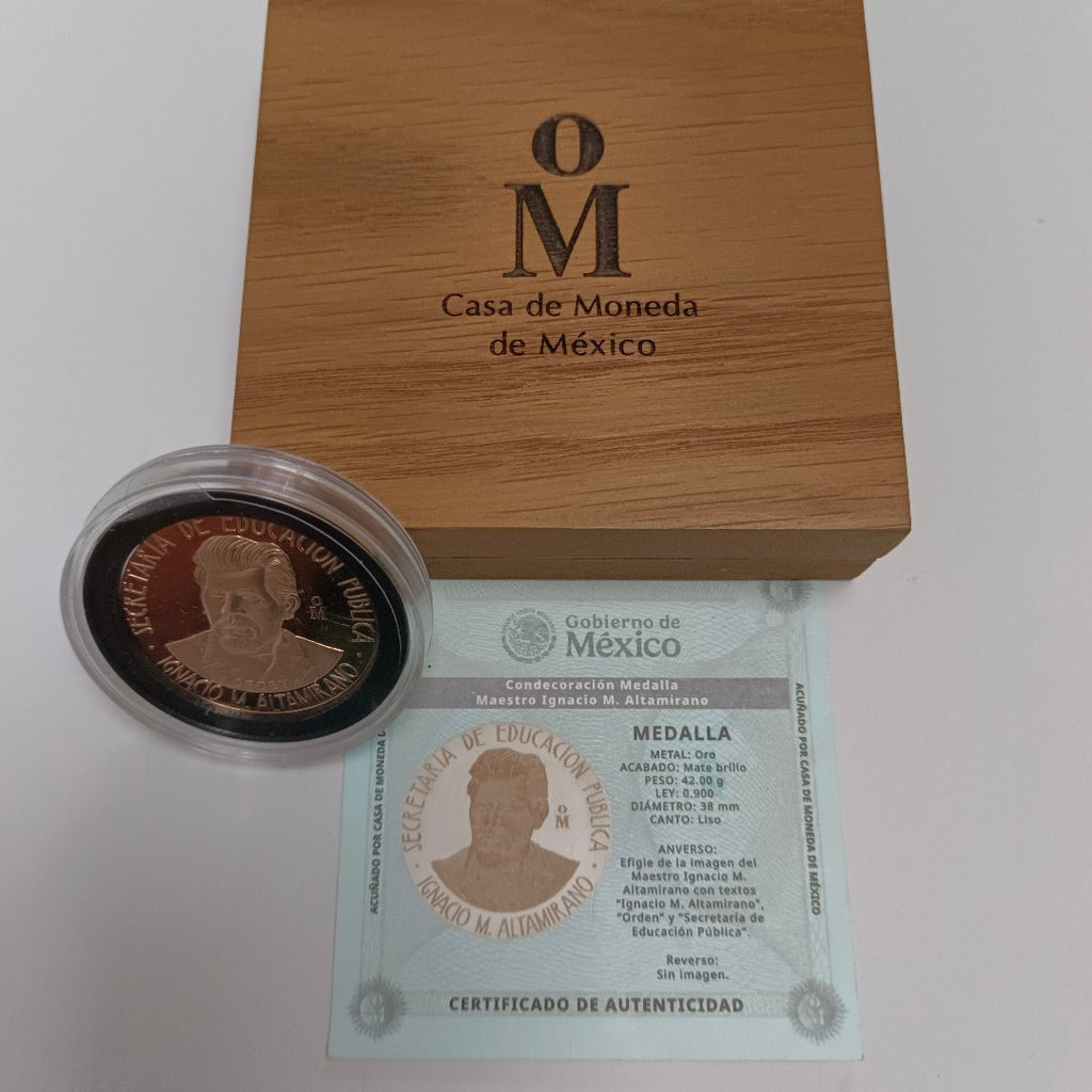 MEDALLA CONMEMORATIVA ORO 21 K 41,90 GRMS (SEMINUEVO)