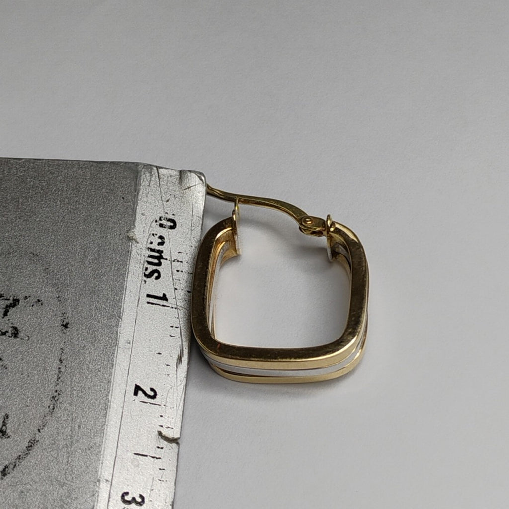 ARRACADAS PAR ORO,ORO COMBINADO 14 K 1,40 GRMS (SEMINUEVO)