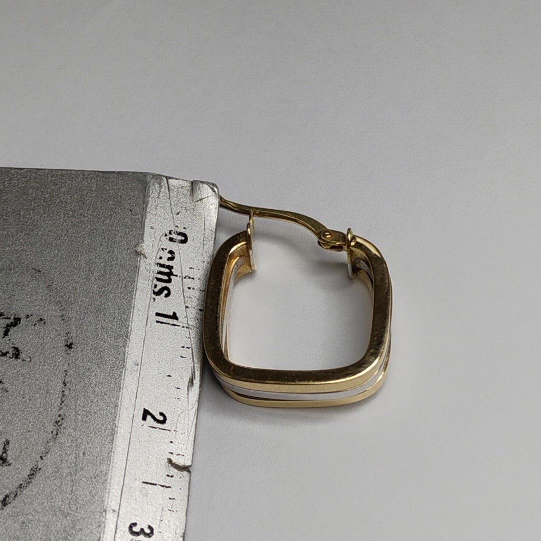 ARRACADAS PAR ORO,ORO COMBINADO 14 K 1,40 GRMS (SEMINUEVO)